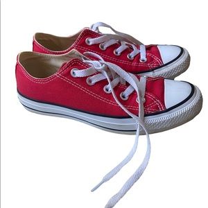 Red converse sneakers